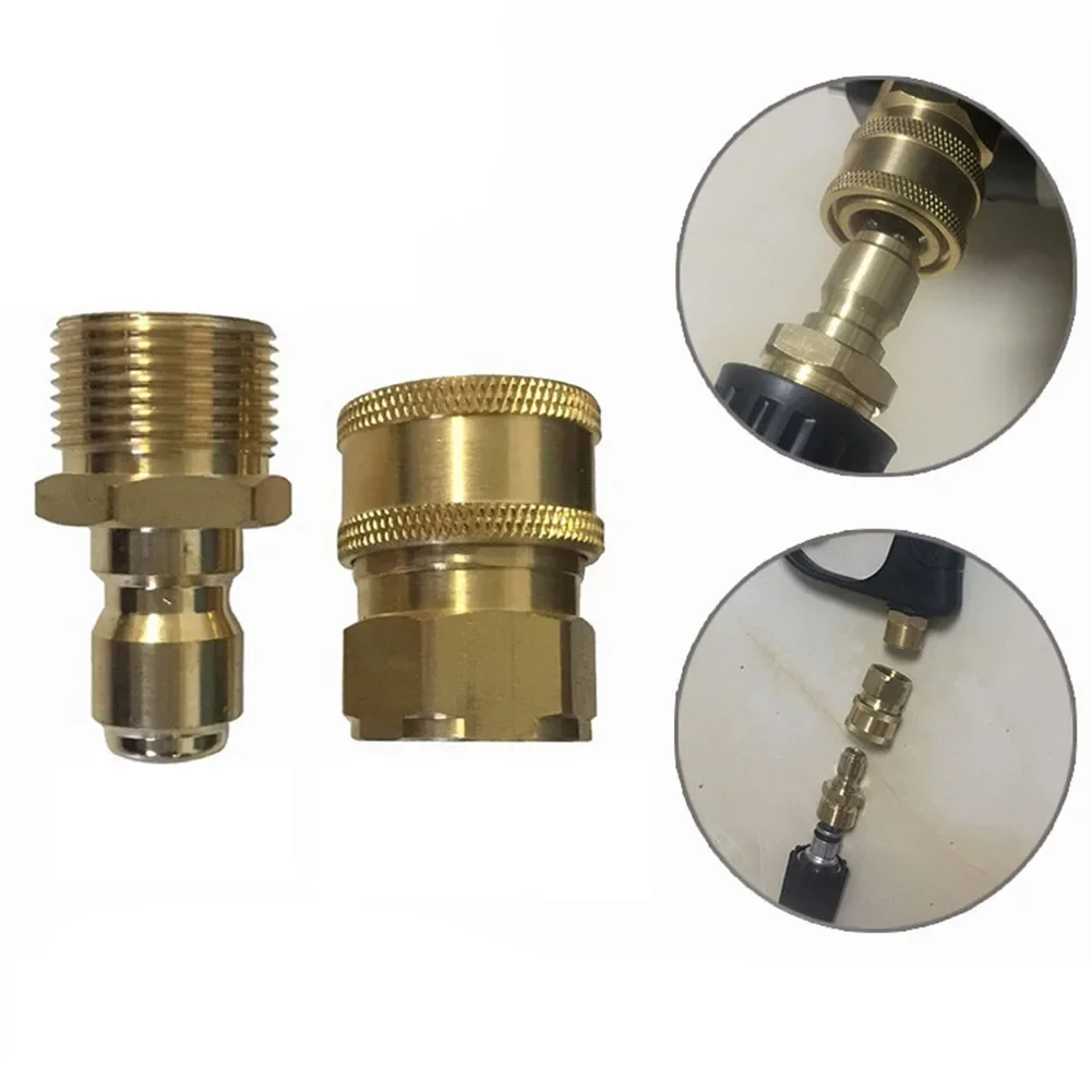 جودة عالية مصممة بشكل جيع موصل صنبور سريع 1 مجموعة تركيبات الإناث والذكور الذهب اللون السباكة المنزلية #2