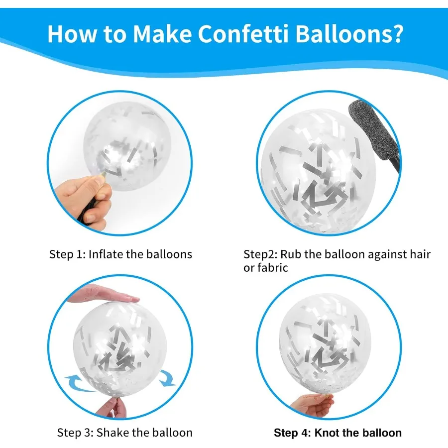 Kit arco ghirlanda di palloncini metallizzati blu argento da 87 pezzi con palloncini in lattice coriandoli blu argento da 18 12 10 e 5 pollici per bi elegante