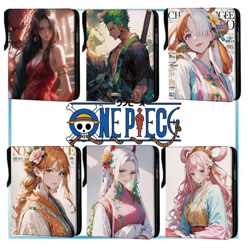 

Цельная книга для сбора карт с 9 сетками, кожаная молния, закрытая, портативная, большой емкости, периферийные устройства аниме, водонепроницаемая коллекция подарков