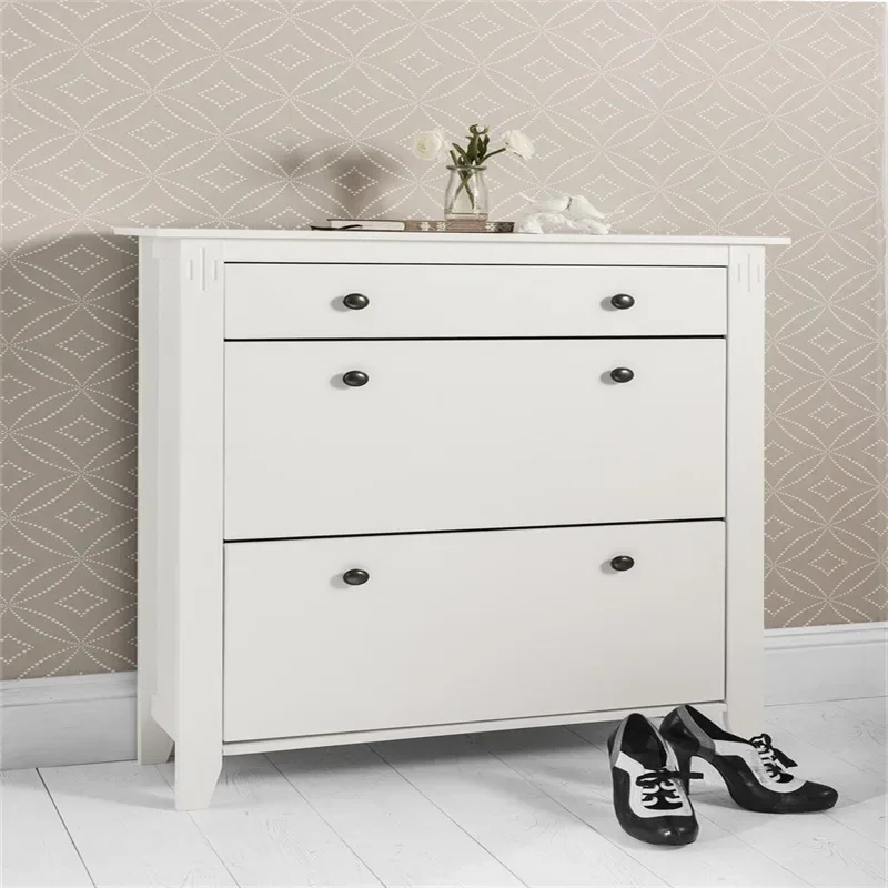

Exquisite Design Lobby Furniture Wood Shoe Cabinet With Drawer