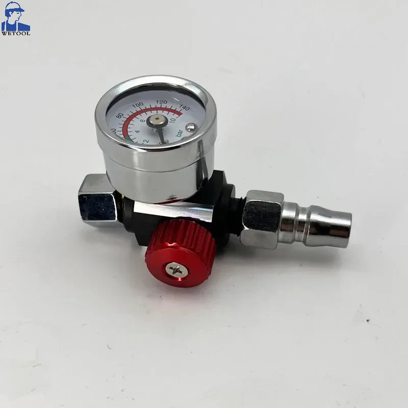 

Regulator Watch Air Pressure Adjustment for HVLP Spray Gun Regulator Tail Pressure Gauge Paint Spray Gun Regulator
