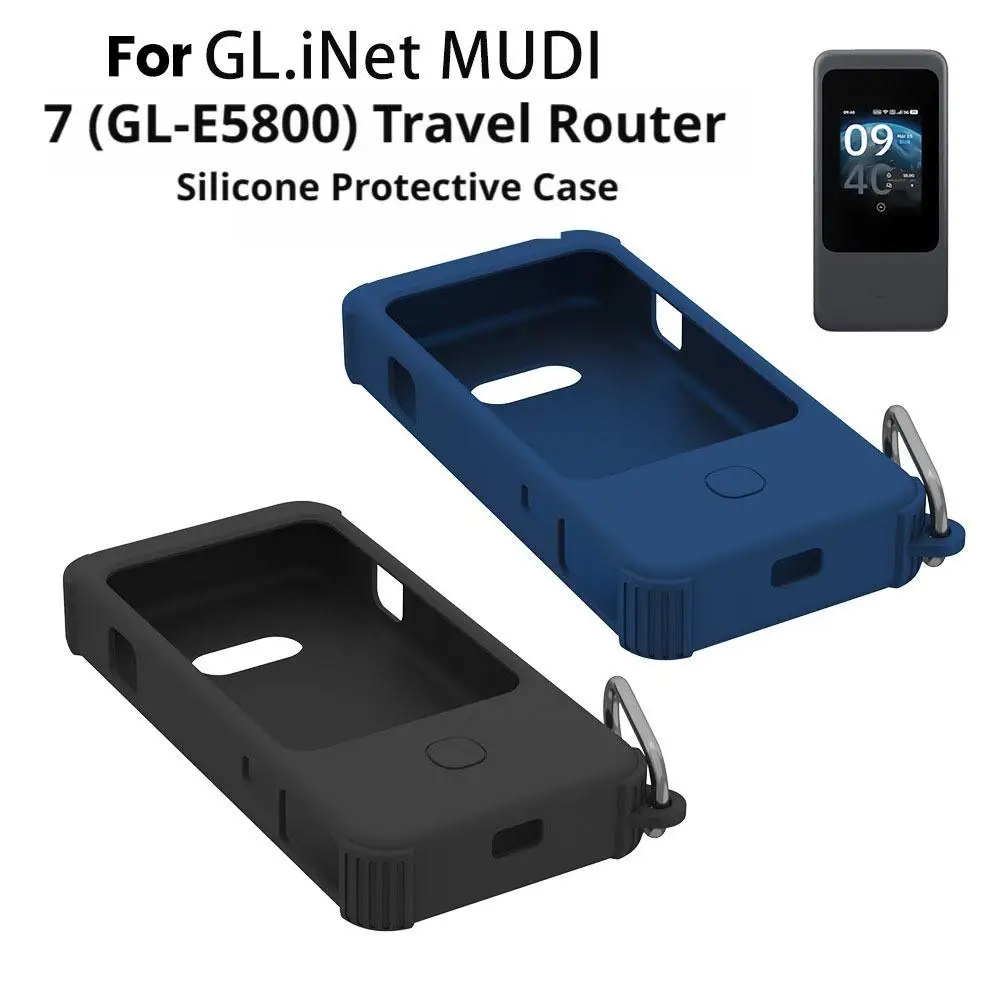 Soft Silicone Travel Router Cover For GL.iNet MUDI 7 GL-E5800 Travel Router with Grip Texture waterproof Shockproof Anti-Scratch