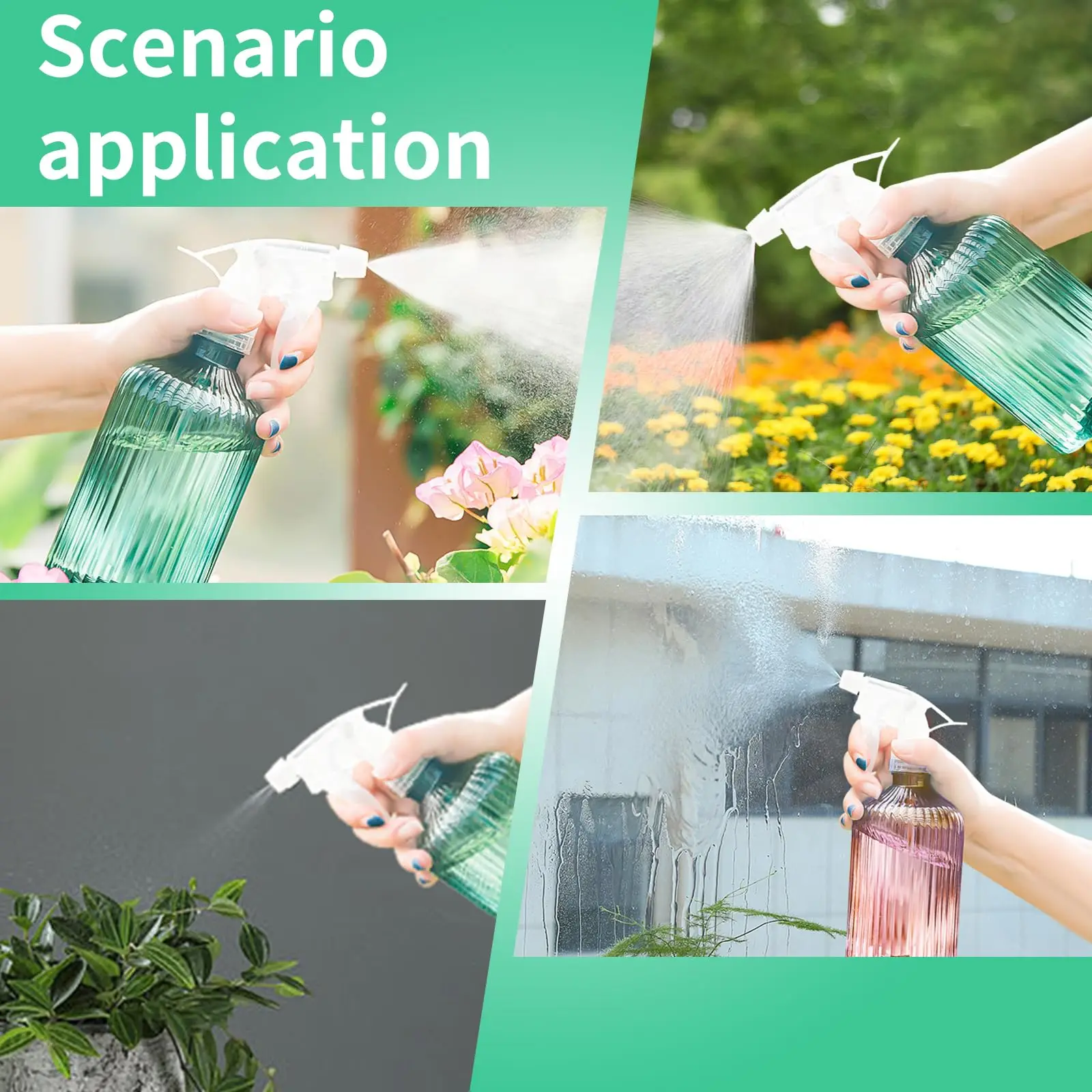500ml Plant Misting Sprayer Watering Can Garden Sprinkler Kettle Bottle for Indoor Flower Succulent Herb Seed Starting Spring view 3