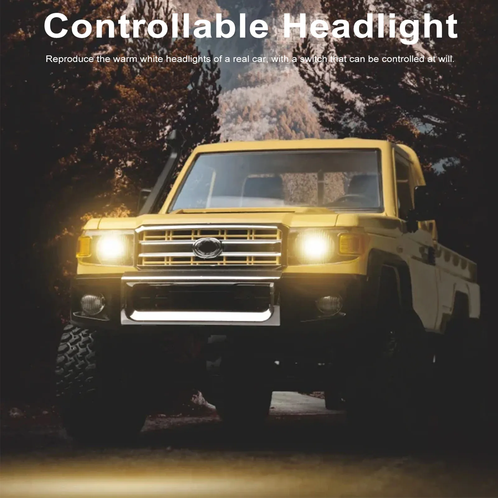 زاحف للتحكم عن بعد، مقياس 1:12 لاقط للتحكم عن بعد للأطفال والكبار 2.4 جيجا هرتز قابل لإعادة الشحن وجهاز تحكم عن بعد لعبة سيارة زاحفة الصخور