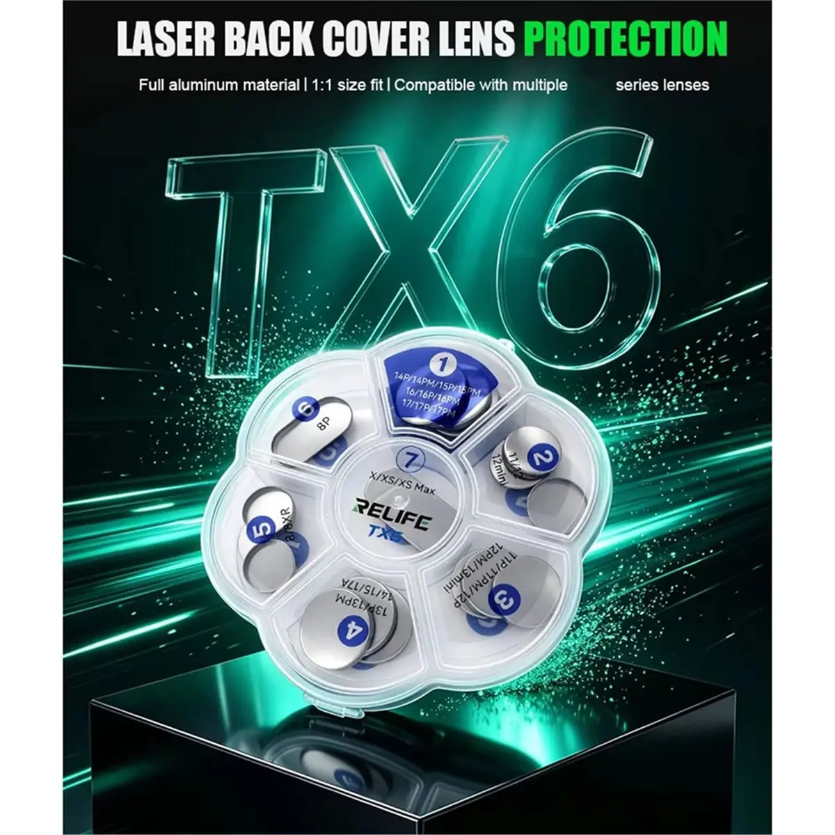【MUST-HAVE LIST】  Aluminum Laser Lens Protector Camera Cover Set for 11-17 Series Back Glass Removal Repair Tools