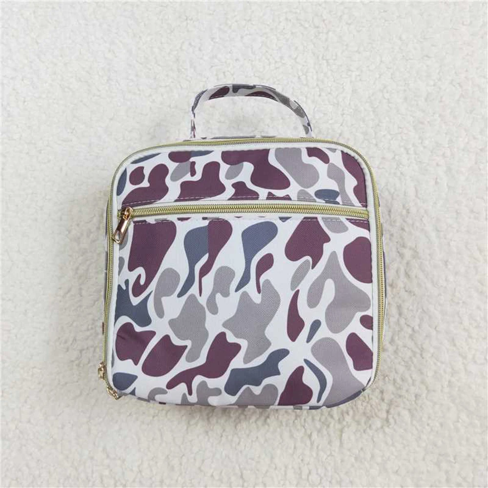 

Camo Print Kids Lunch Box Bag - Portable Insulated Padded Picnic Tote for Children's Picnics And School Meals8.3*8.3*3.2 inches