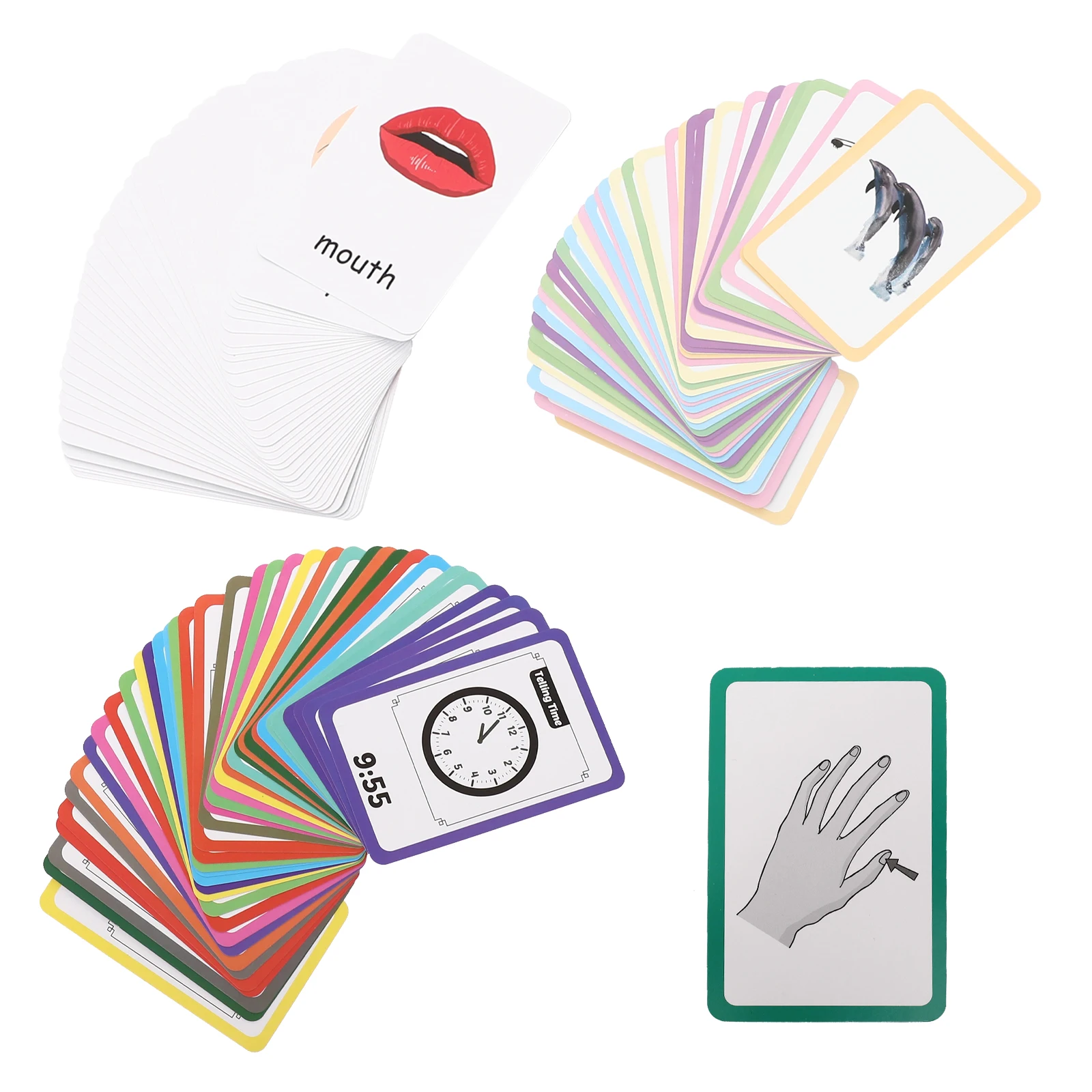 

108 Pcs Cognitive Cards Visual Flashcards Sensory Learning Toys Kids Educational Sight Word Bingo Colored Kindergarten