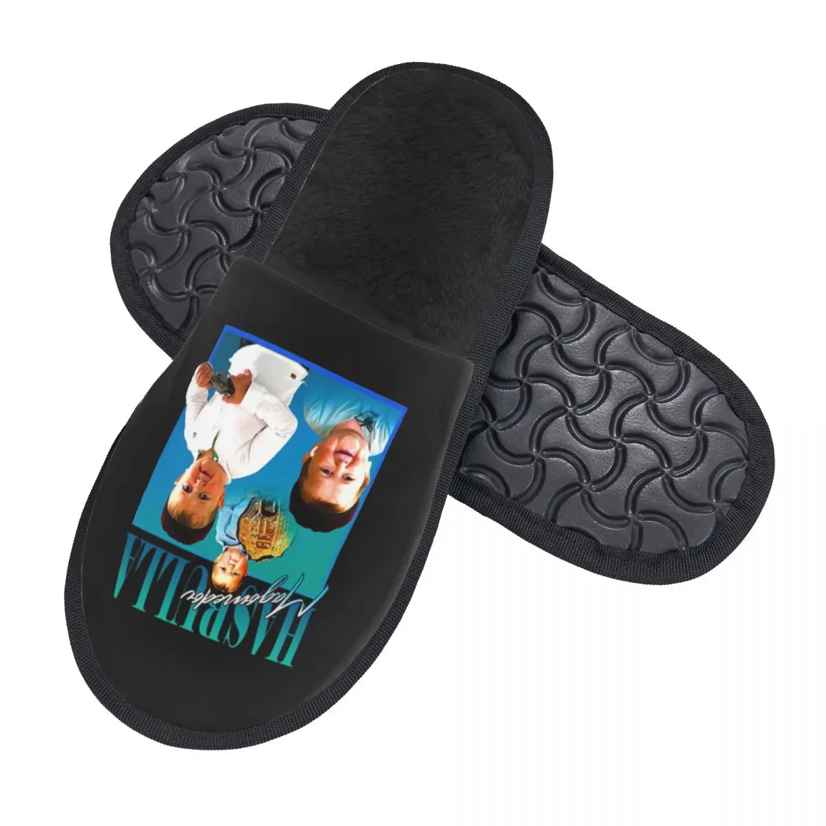 Custom Classic Hasbulla Magomedov Homage Soft Memory Foam House Slippers  Hasbullah Smile Meme Comfy Warm Anti-skid Sole Slipper