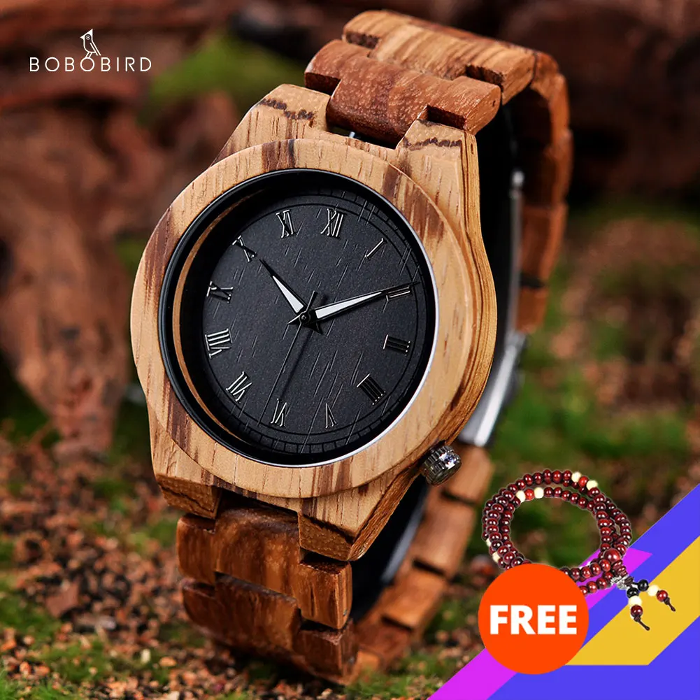 

BOBOBIRD New Men Watches Handmade Wooden Watches Watch Male's Casual Sports Wristwatches Customize Name Gift For Man