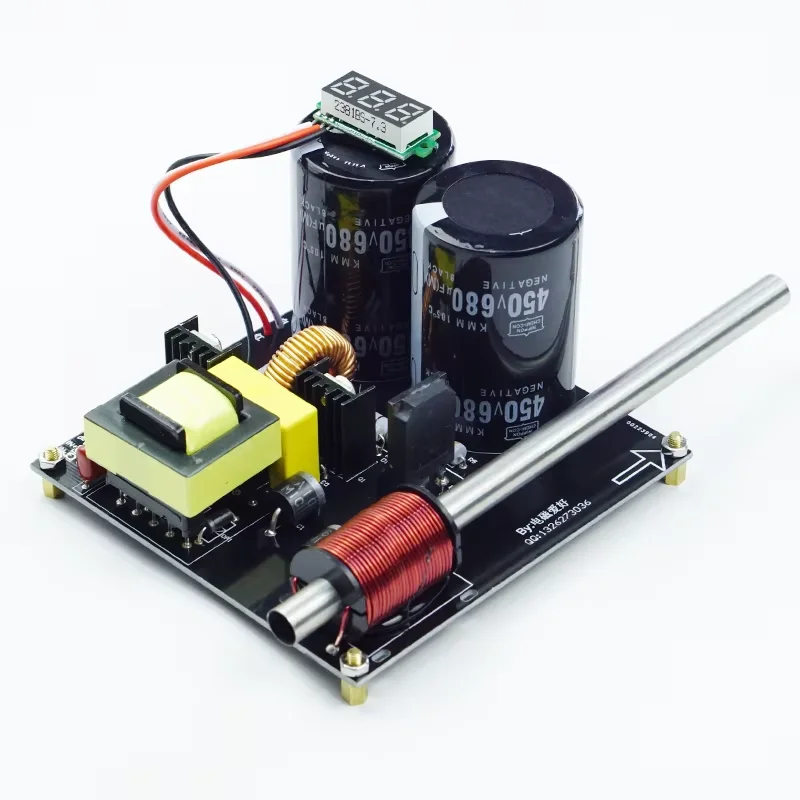 High-voltage electromagnetic gun Simple single-stage coil gun diy kit Physics experimental equipment Science model Toy