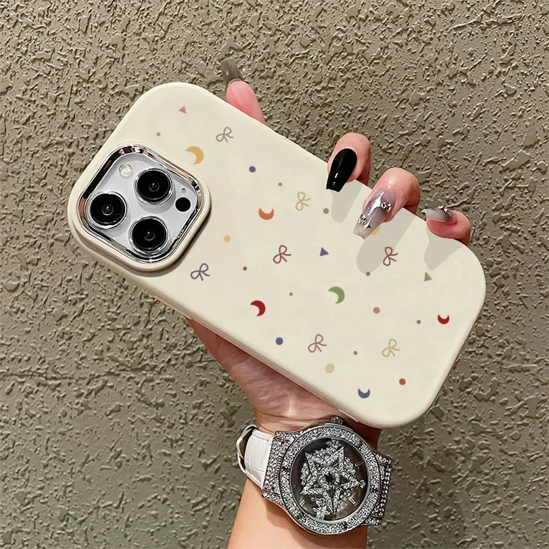 Чехол для iPhone 16e 16 Pro Max 11 15 12 14 13 Pro Max 16 Plus X XS XR 7 8 SE, чехол с разноцветными звездами Wave Point Fashion