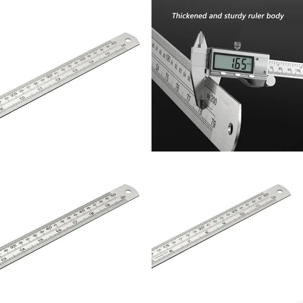 F19B Professional Drafting Instrument Double Side Metric Royal Scale on Strong Metal