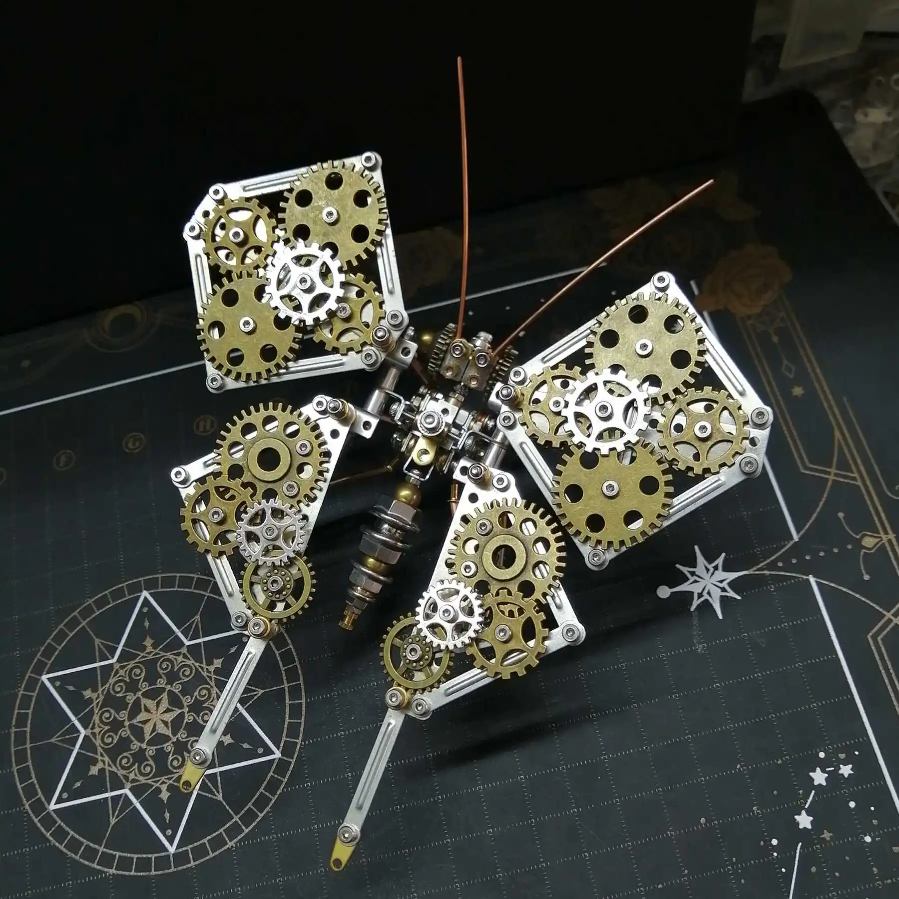 DIY Phoenix Butterfly Cyberpunk Mechanical Insects Metal Assembly Model Kit 3D Puzzle Handmade Toys for Adults Kids Gift