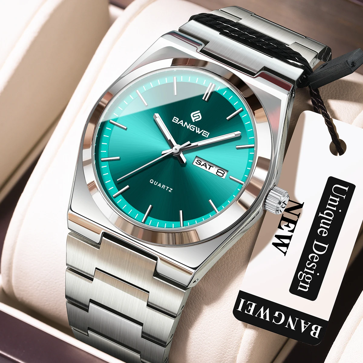 LIGE New Luxury Quartz Man Wristwatch Sport Men Watches Waterproof Luminous Date Week Stainless Steel Men's Watch Male Reloj+box