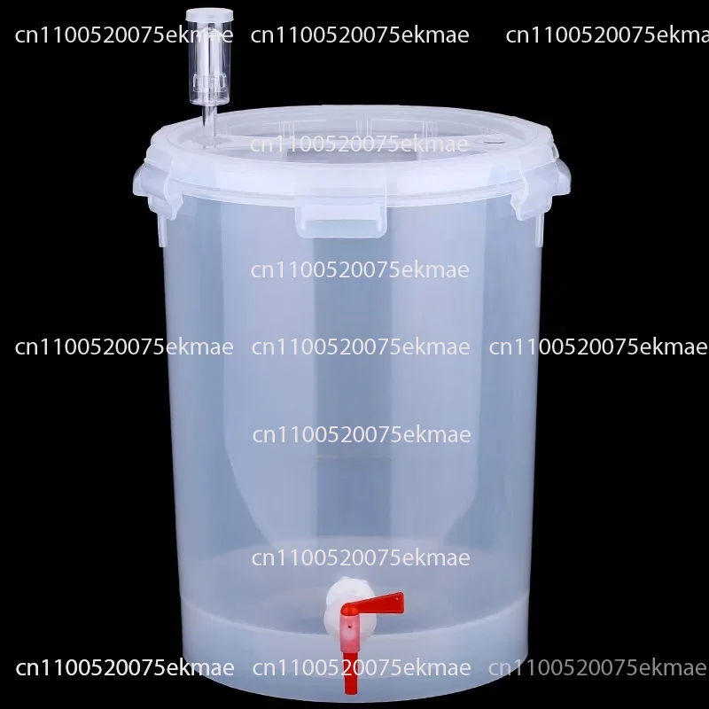 Conical Transparent Fermentation Barrel V-shaped Barrel Bottom Home Brewed Beer Wine Fruit Wine 28L Food Grade