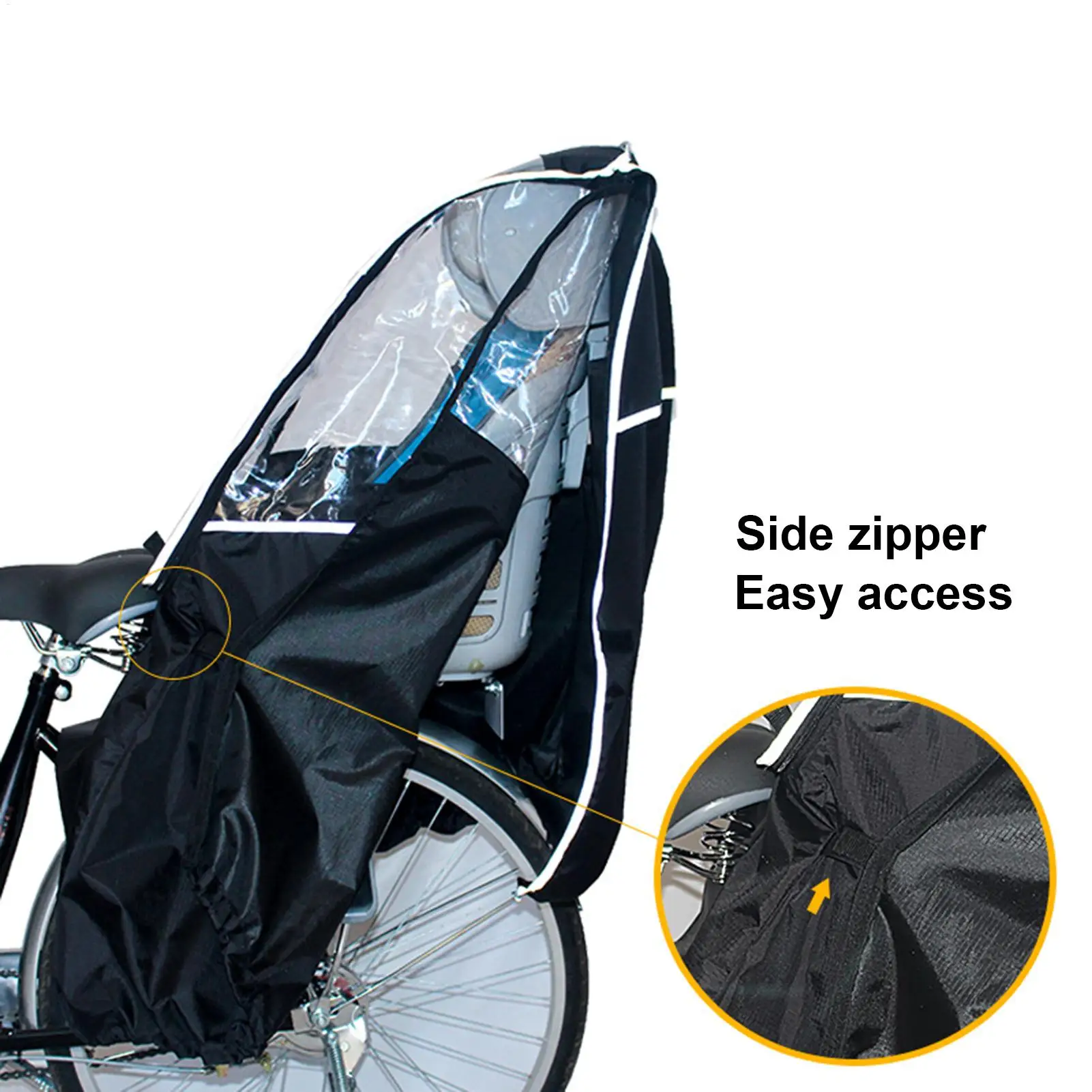 

Rain Cover for Child Bike Seat Bicycle Rain and Wind Cover Rain Canopy Bicycle Rain Cover with Transparent Window Rain Awning