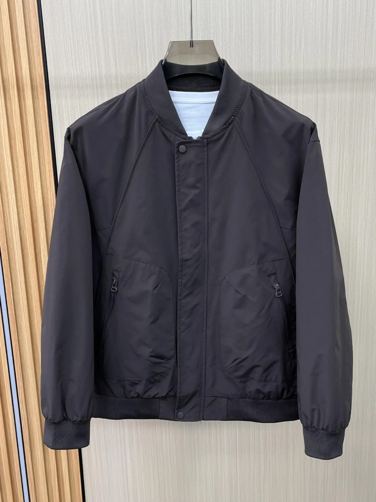 

Мужская повседневная куртка премиум-класса: новая модная модель с воротником-стойкой, трендовая брендовая куртка-пилот, приталенный крой, воротник-бомбер