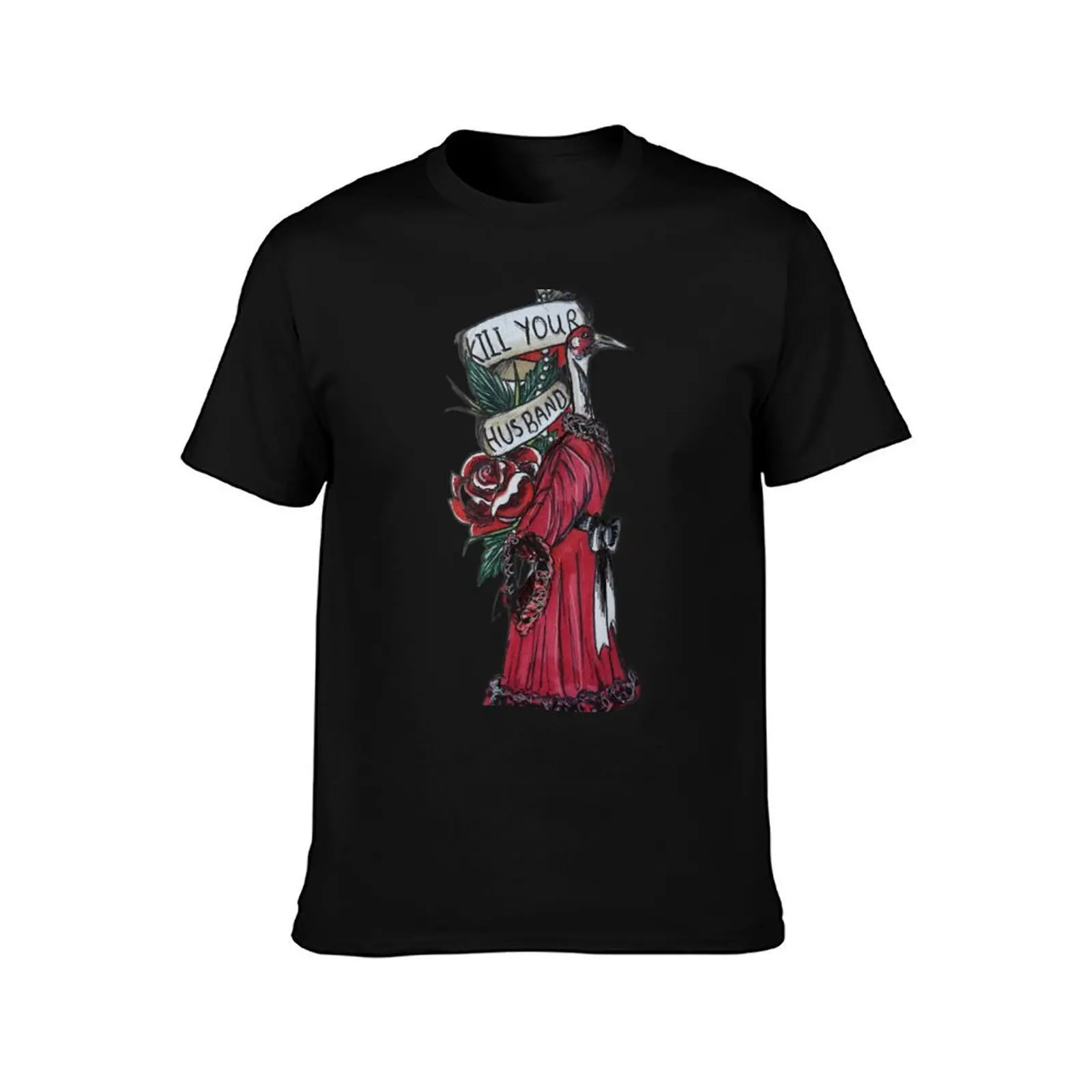 Walnut the Divorce Crane T-Shirt Standard Fit Solid Tee Shirt