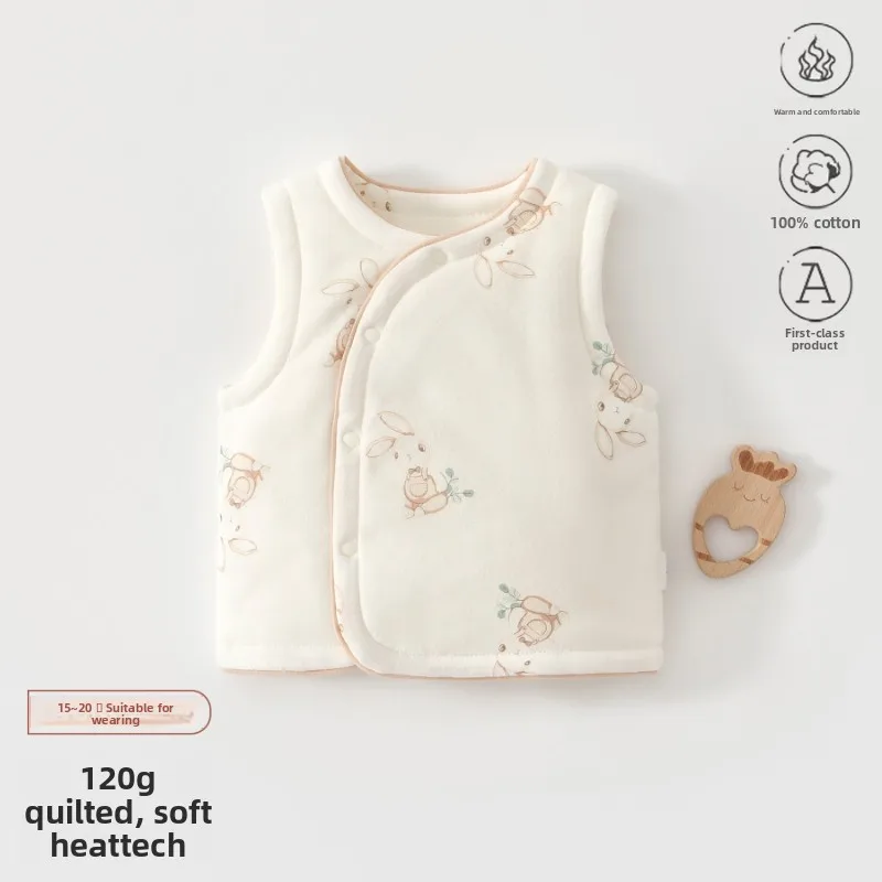 

Pure Cotton Warm Infant Jacket Spring and Autumn Padded Vest Men and Women Go Out Vest