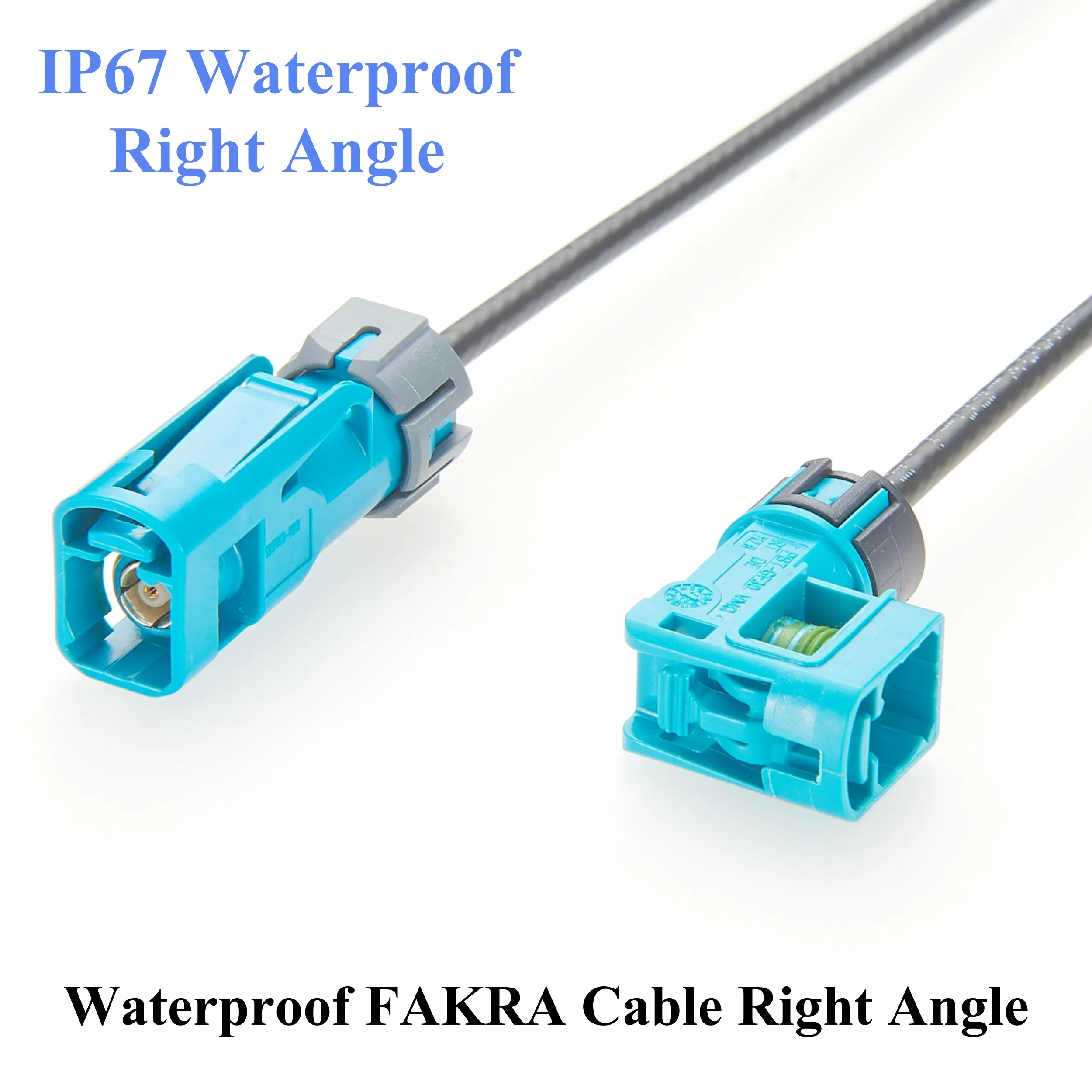 

IP67 Waterproof Right Angle FAKRA RF Coaxial Cable for GMSL2 Cameras Original Rosenberger 59Z163-003-Z to 59K24K-102A4-Z, 1.48m