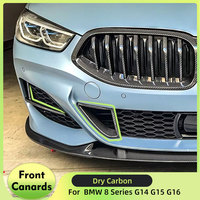 Prepreg Dry Carbon Car Front Bumper Canards for BMW 8 Series G14 G15 G16 M Sport 2018-2021 M850i 4PCS Car Bumper Fins Splitters