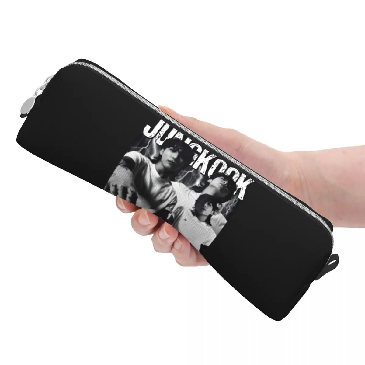 Astuccio per matite musicali Vintage anni \'90 Music Bland Zipper Pencil Bag studenti Fashion University School Pencil Cases Organizer per cancelleria