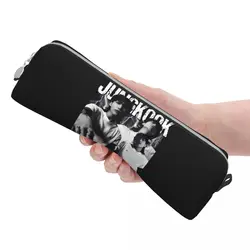 Astuccio per matite musicali Vintage anni '90 Music Bland Zipper Pencil Bag studenti Fashion University School Pencil Cases Organizer per cancelleria