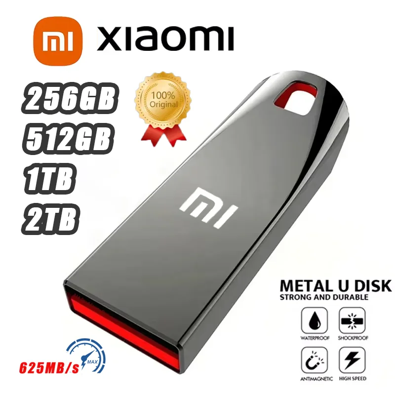 Xiaomi 2TB Metal Flash Drives USB3.2 Super High Speed Transfer PenDrive 1TB Portable Usb Drive Waterproof Memoria Usb Flash Disk