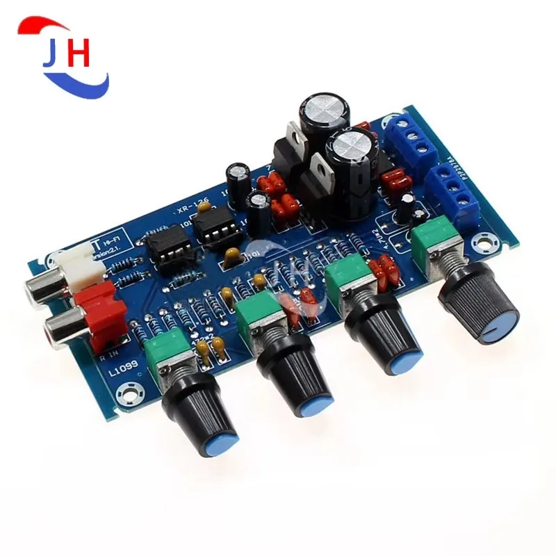 1PCS XH-M164 NE5532 Stereo Pre-amp Preamplifier Tone Board Audio 4 Channels Amplifier Module 4CH CH Control Circuit Telephone