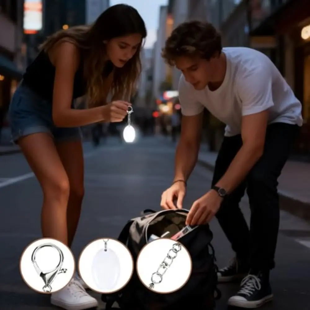 

New Oval Shape Handbag Light Rechargeable Adaptable Lighting LED Mini Keychain Lamp Portable Bag Light