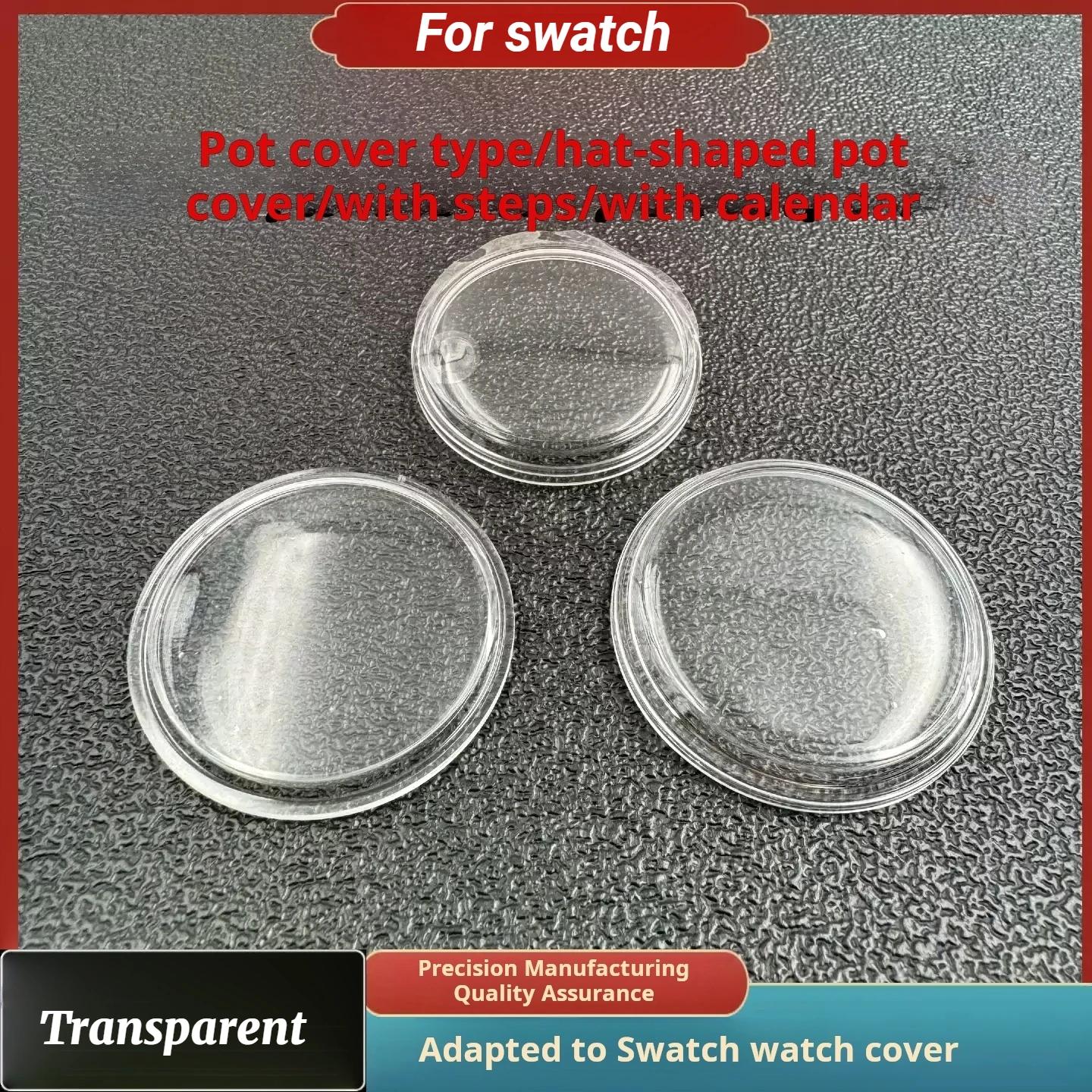 For Swatch Mirror Plexiglass Hat Lid With Step Date Window Diameter 19.6 29.2 34.6 37.9 41.5mm Acrylic Watch Lens Organic Glass image 2