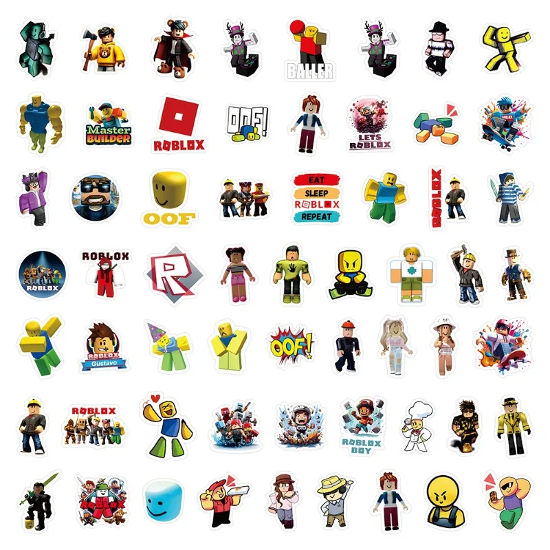 60 ชิ้นเกม Roblox ส่วนบุคคลสติกเกอร์กราฟฟิตีใหม่สามารถตกแต่งเคสโทรศัพท์มือถือ หนังสือมือ โต๊ะทํางาน และของตกแต่ง