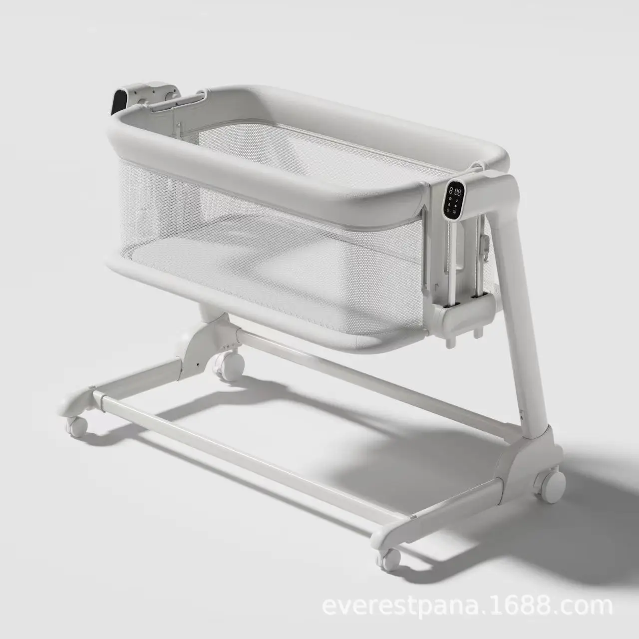 Electric Baby Crib Movable Multifunctional Portable Newborn Splicing Cradle Bed Queen Bed for Nursery