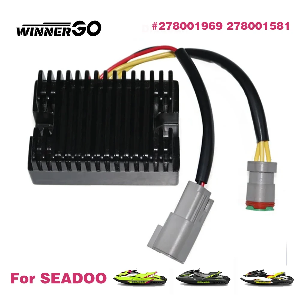 Voltage Regulator Rectifier for SeaDoo 150 200 4-TEC GTX RXT RXP 500 GTX 4-TEC Supercharged Ltd Wake 215 RXP 278001969 278001581