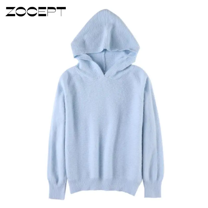 Zocept-Pull à capuche en cachemire de vison pour femme, 100% cachemire, tout chaud, pull pour femme, Grade Up, pulls doux, automne et hiver