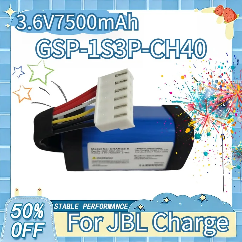 

Compatible with JBL Charge3 2016Version 3.7V6000 GSP1029102A Bluetooth Speaker Battery