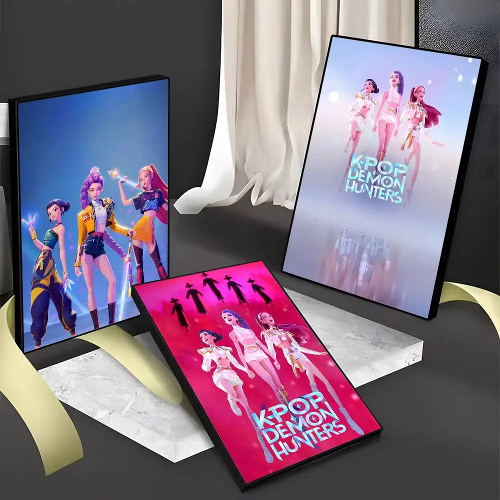 أنيمي K-Kpop شيطان الصيادين المشارك لزجة جدار الفن الطباعة مقاوم للماء غرفة المعيشة المنزلي غرفة نوم بار ديكور جمالي