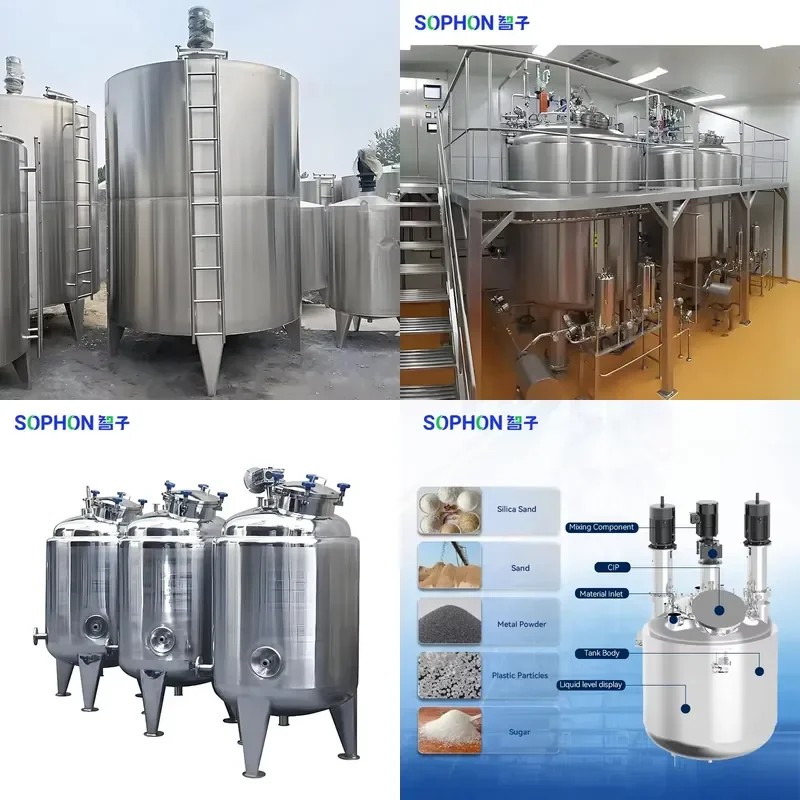 HCY SOPHON Stainless Steel Jacketed Blending Vessel Slurry Agitator Mixer Chemical Coating Additive Reaction Mixing Disperser