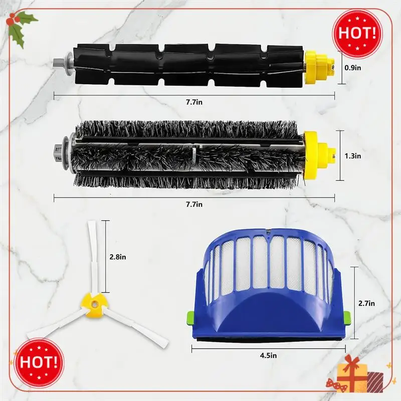 ABLE-1Set Irobot Roomba 500 600 시리즈 595 585 564 690 692 694 진공 청소기 액세서리 용 교체 액세서리