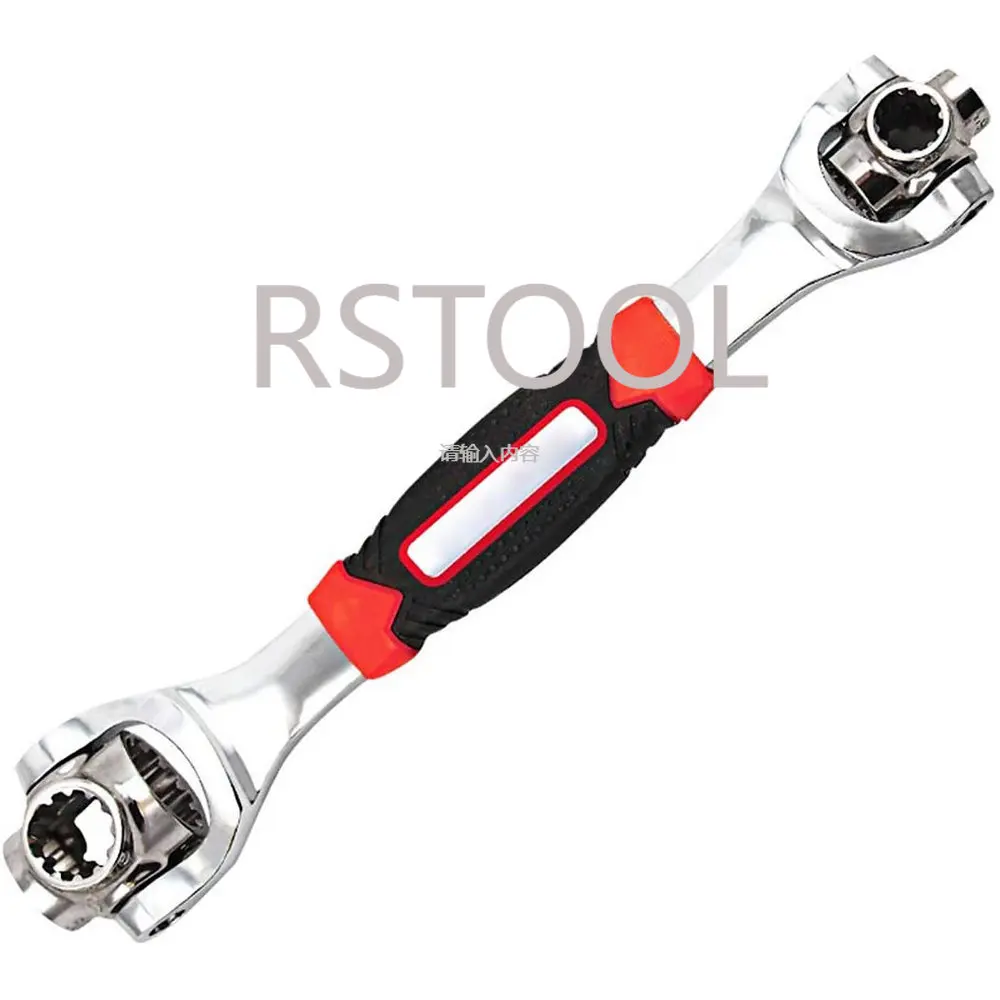 Universal Wrench 48 in 1 Socket Works with Spline Bolts 8-19mm Torx Square Damaged Bolts Size Standard Metric Multi-purpose