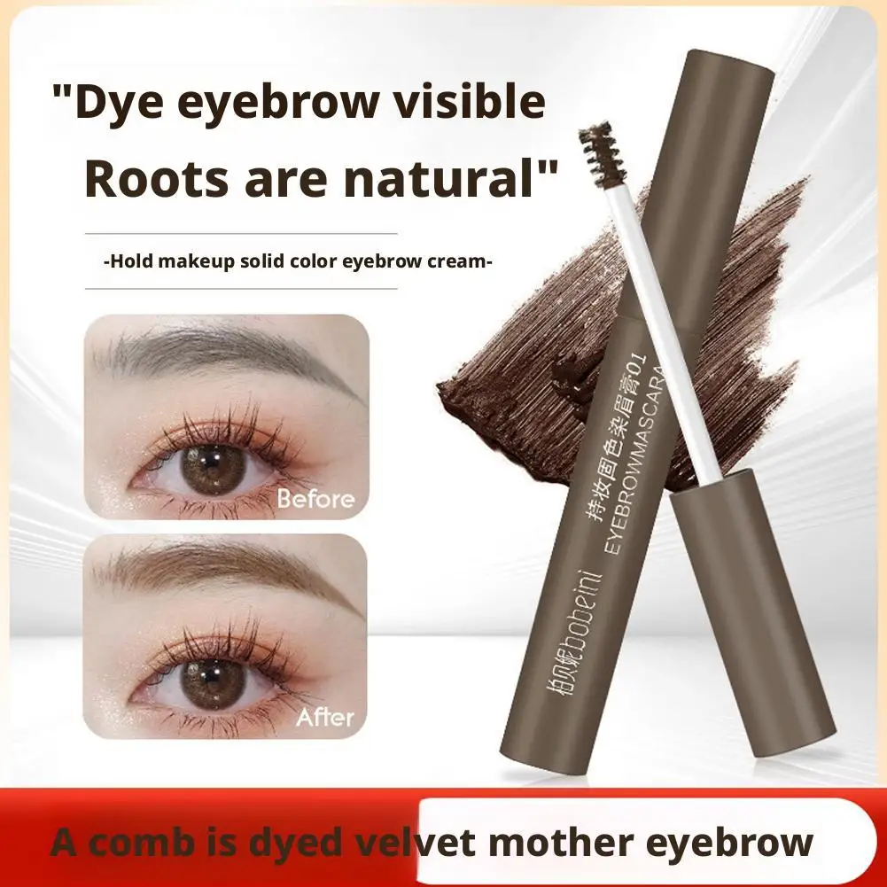 Cremes de sobrancelha de tingimento líquido natural à prova d'água, longo, marrom, secagem de olhos 3d, sobrancelha rápida, duradouro, sem manchas, maquiagem em gel u4e6