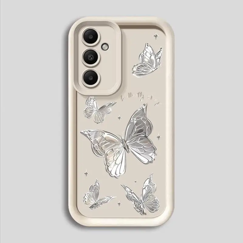 전화 케이스 삼성 갤럭시 A15 A25 A35 A55 A51 A71 A72 A73 A52 A52s A53 A54 5G TPU 실리콘 소프트 아트 아름다운 나비