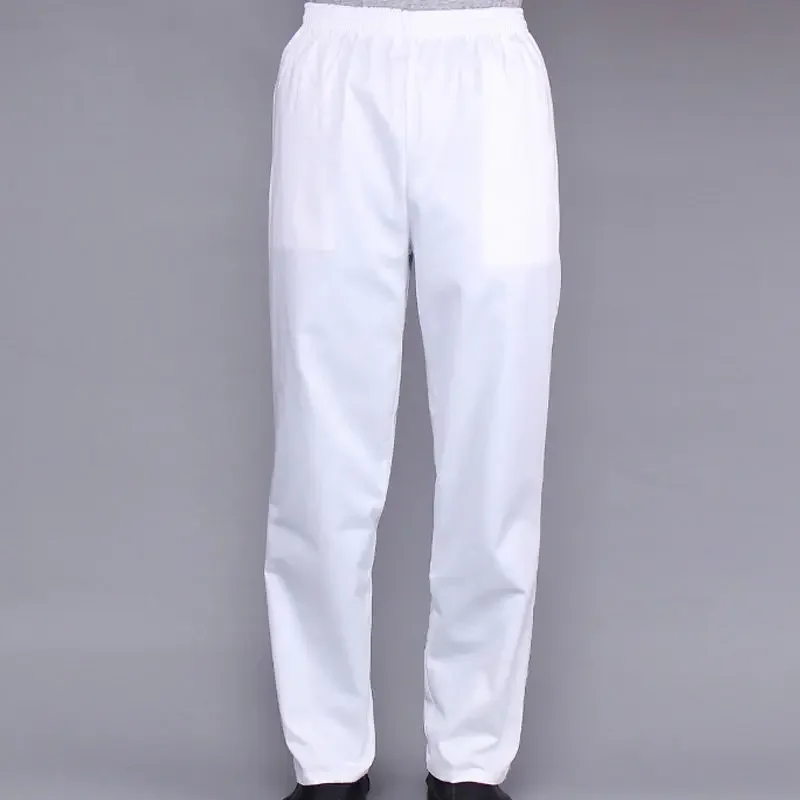 Pantaloni da cuoco da cucina Uniforme da cuoco Pantaloni da ristorazione per ristoranti Pantaloni elastici in vita Pantaloni da cucina per servizio di ristorazione Abbigliamento da lavoro da uomo