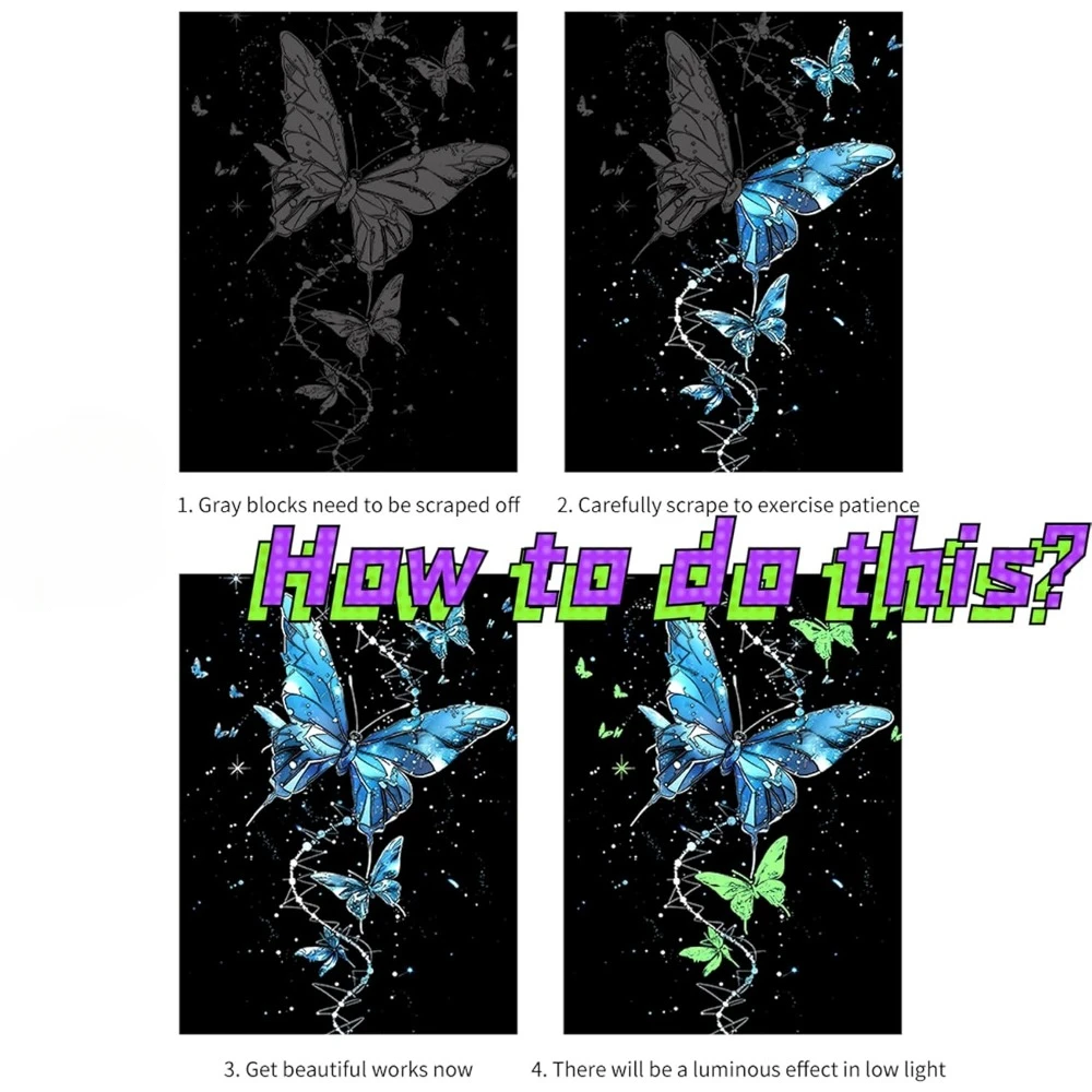 大人と子供のためのスクラッチアート - 光るスクラッチペイントの筏セット、旅行好きへのストレス解消ギフト