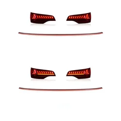 For Audi Q7 Through LED Tail light Assembly 2006-2015 Models Modified Dynamic Running Water Turn Tail Light