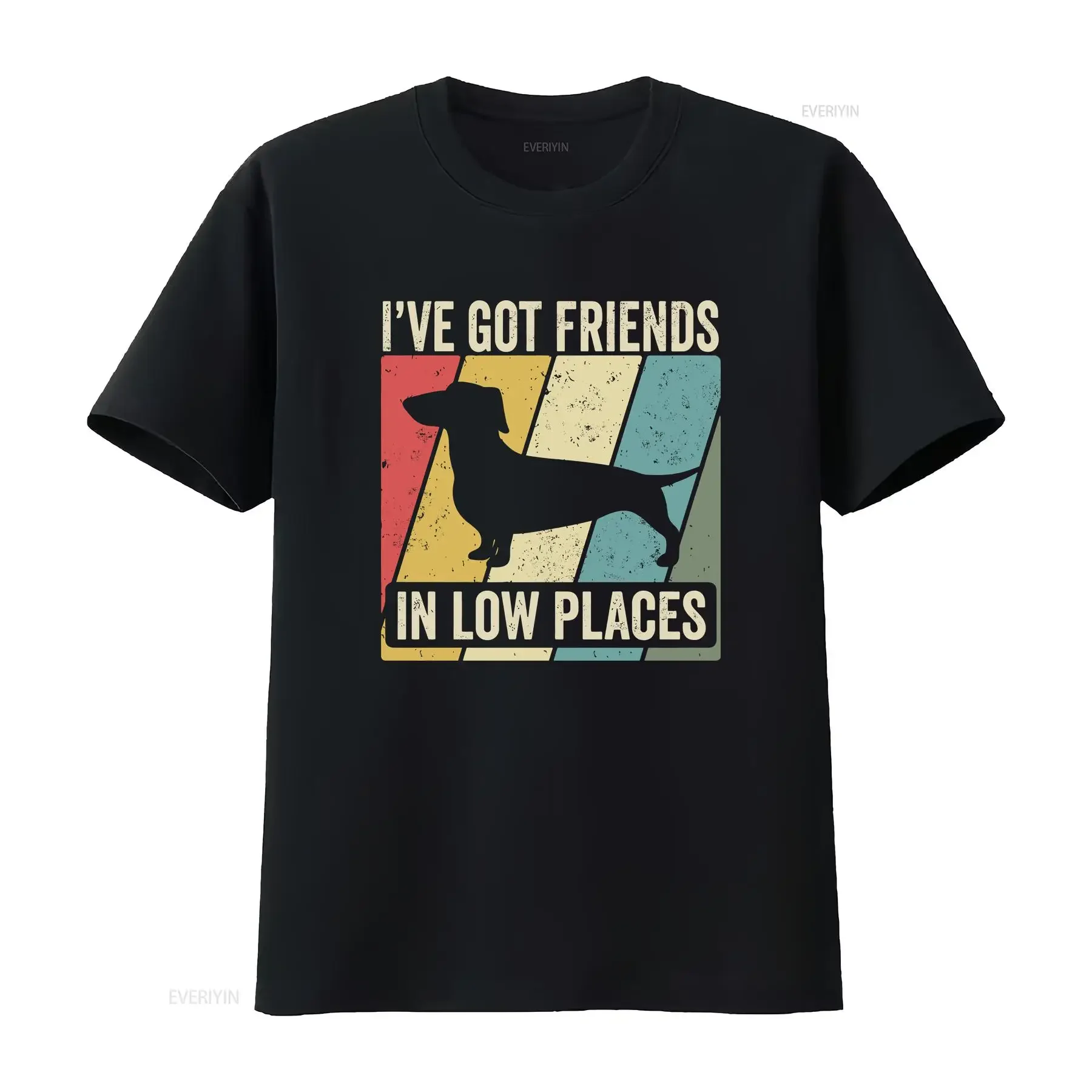 Dachshund T Shirt Funny for Lover Retro Vintage Mom Wiener Dog I've Got Friends In Low Places vintage Washed Slightly graphic