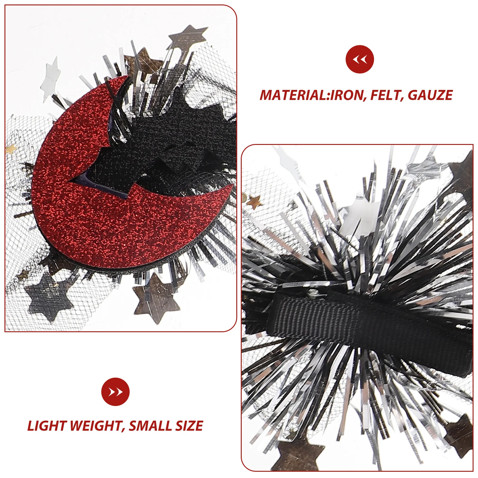 

8 Pcs Halloween Headdress Hair Clips Accessories Headgear Party Accessory Woman Mesh for Girls Decorations Women Women's Cute