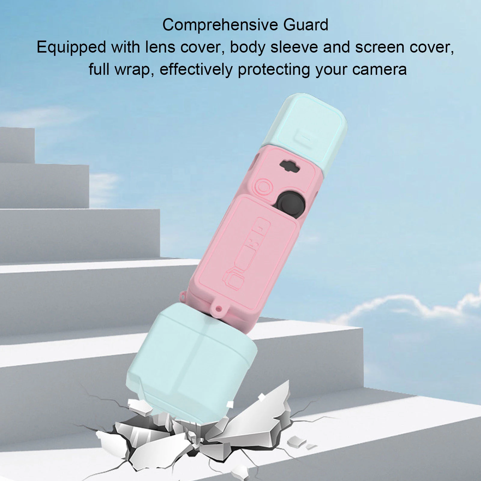 Silicone Protective Camera Case for Pocket 3 – Lightweight & Durable for Travel and Daily Use