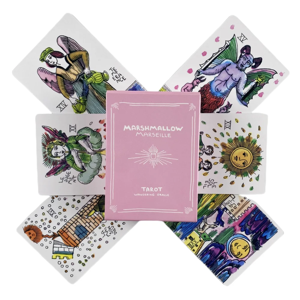 Marshmallows Marseille Tarot Cards A 78 Deck Oracle English Visions Divination Edition Borad Playing Games