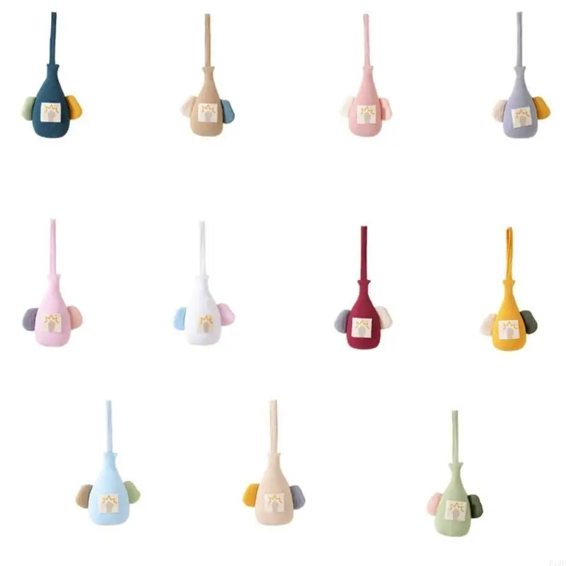 F19F Baby Sensory Toy Auditory Development Hand Hand Doll สำหรับบ้านและการเดินทางทุกวัน